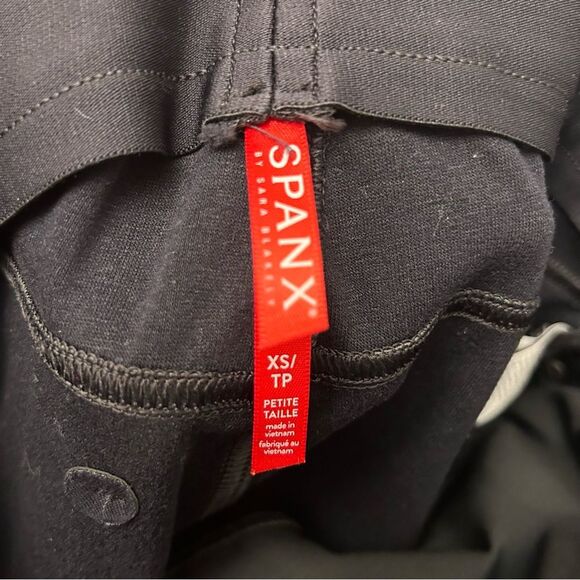Spanx Leather-Like Ankle Skinny Pant Luxe Black Size XS TP - Picture 7 of 16